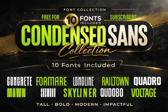 Condensed Collection – 10 Tall Set Font